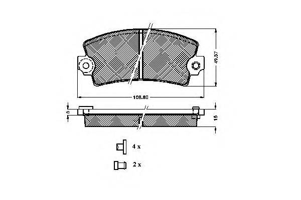 REMSA 021.16 Комплект гальмівних колодок, дискове гальмо