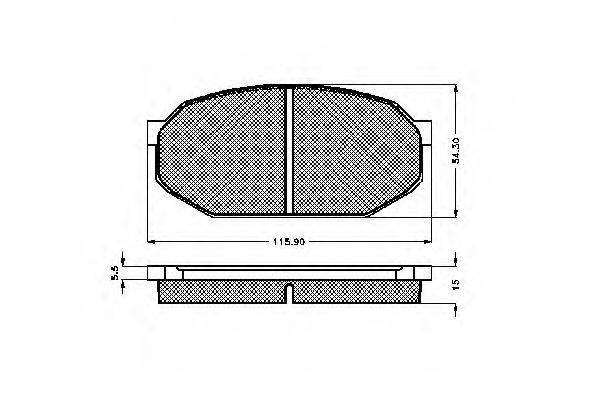 REMSA 148 00 Комплект гальмівних колодок, дискове гальмо