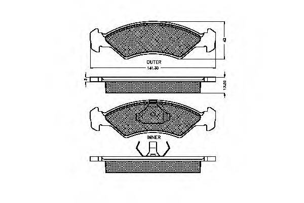 FORD 5018193 Комплект гальмівних колодок, дискове гальмо