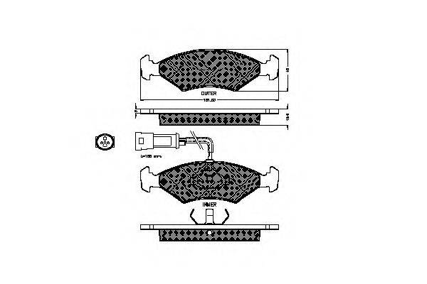 REMSA 2119.02 Комплект гальмівних колодок, дискове гальмо