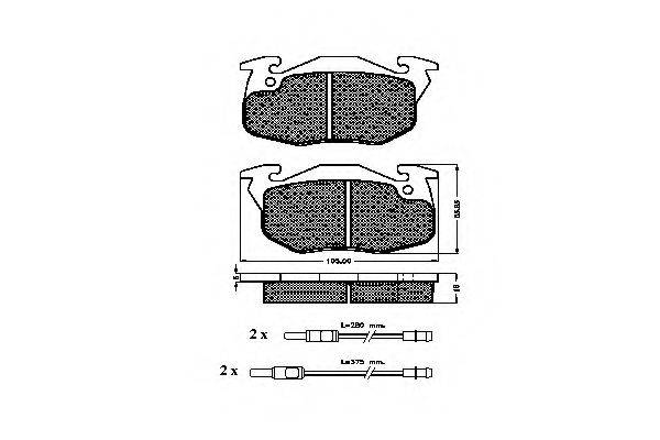 LOBRO 30974 Комплект гальмівних колодок, дискове гальмо