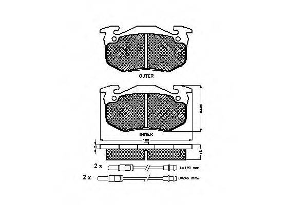 SPIDAN 31036 Комплект гальмівних колодок, дискове гальмо