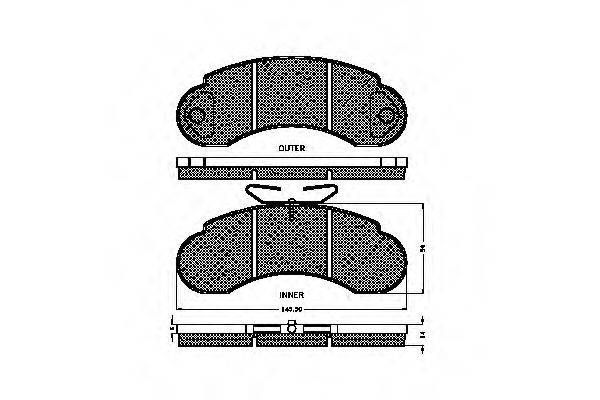 SIMER 0530 Комплект гальмівних колодок, дискове гальмо