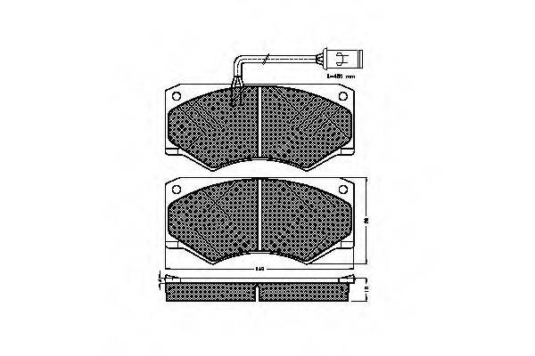 PAGID T0045 Комплект гальмівних колодок, дискове гальмо