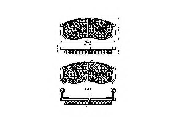 REMSA 460.12 Комплект гальмівних колодок, дискове гальмо