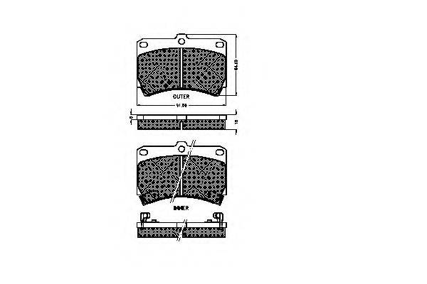 REMSA 2212.42 Комплект гальмівних колодок, дискове гальмо