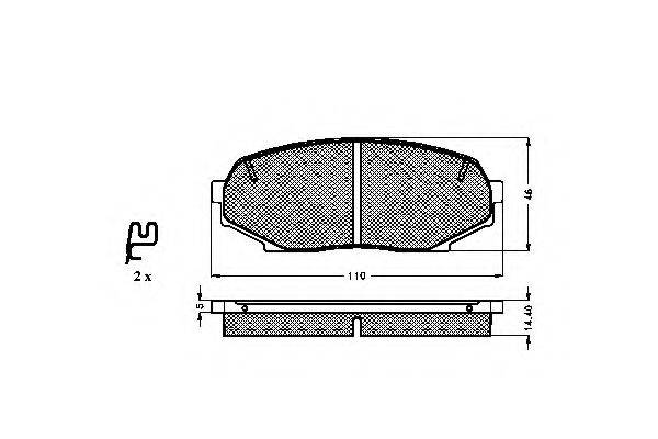 LOBRO 31759 Комплект гальмівних колодок, дискове гальмо