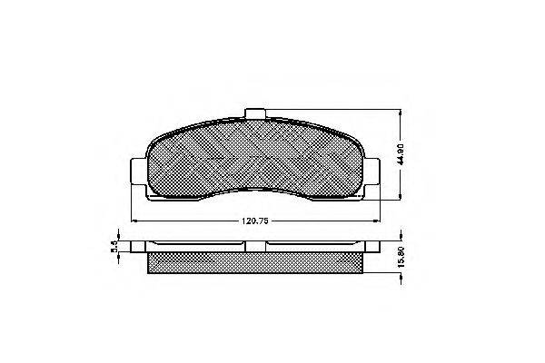 SIMER 0614 Комплект гальмівних колодок, дискове гальмо