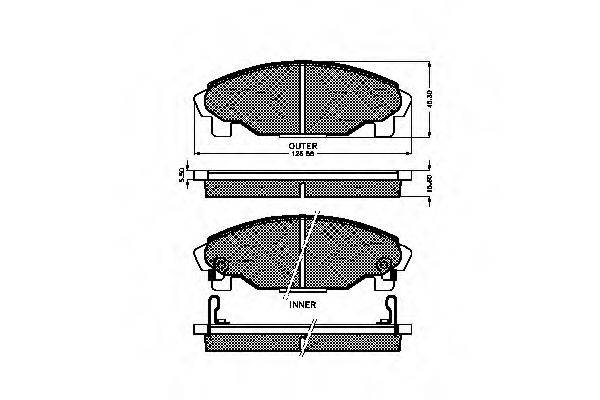 REMSA 501.02 Комплект гальмівних колодок, дискове гальмо
