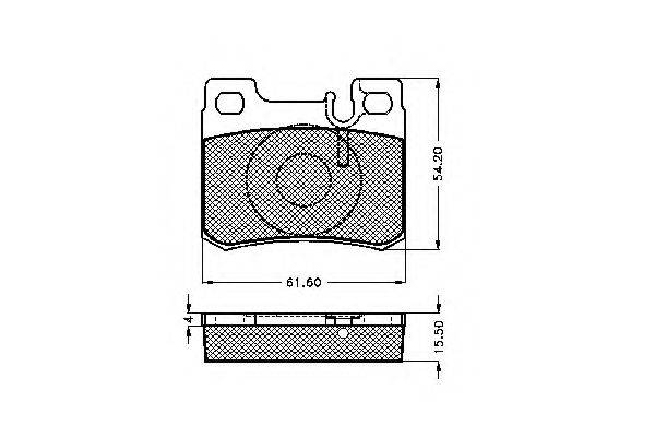 REMSA 157.20 Комплект гальмівних колодок, дискове гальмо