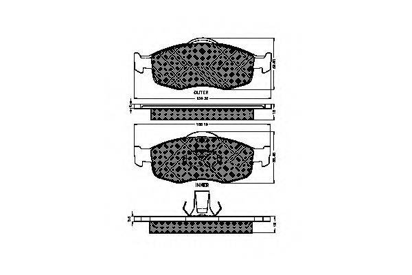 SIMER 0604 Комплект гальмівних колодок, дискове гальмо
