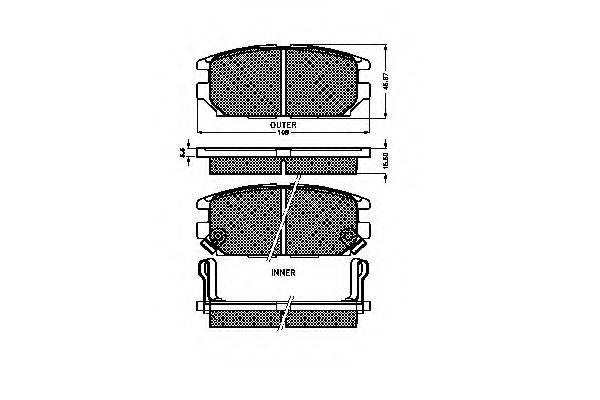 REMSA 356.02 Комплект гальмівних колодок, дискове гальмо