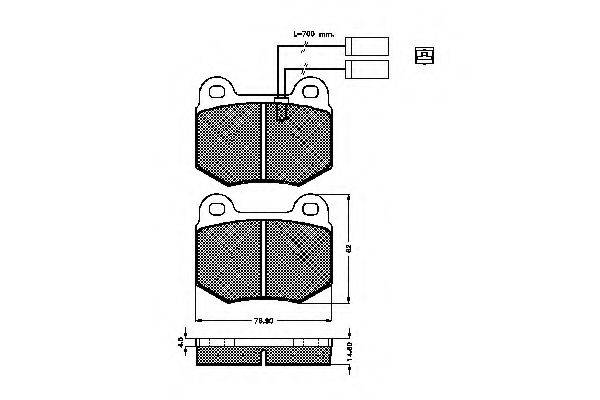 LOBRO 32123 Комплект гальмівних колодок, дискове гальмо