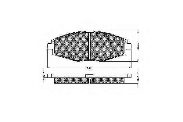 SIMER 0728 Комплект гальмівних колодок, дискове гальмо