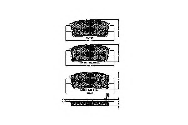 REMSA 712.02 Комплект гальмівних колодок, дискове гальмо