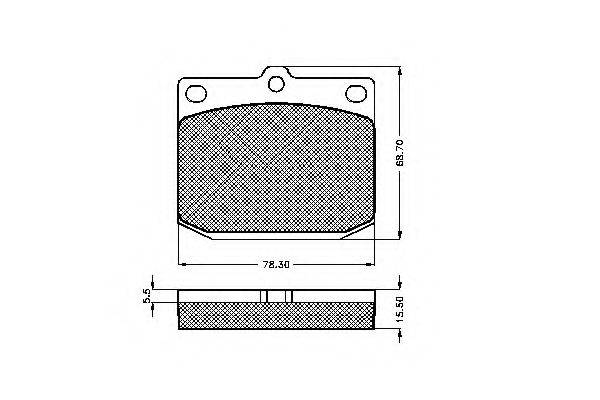 REMSA 077.10 Комплект гальмівних колодок, дискове гальмо