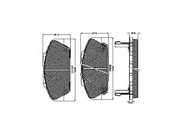 FERODO FDB947 Комплект гальмівних колодок, дискове гальмо