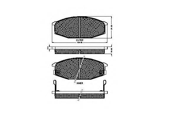 REMSA 2115.02 Комплект гальмівних колодок, дискове гальмо