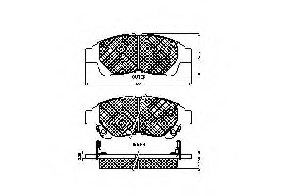 REMSA 2402.42 Комплект гальмівних колодок, дискове гальмо