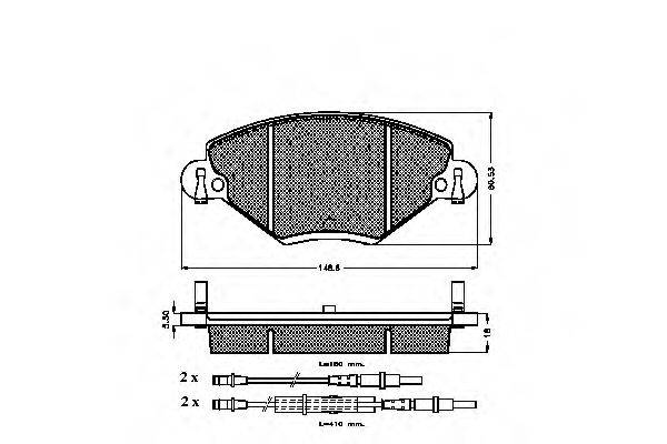 SPIDAN 32835 Комплект гальмівних колодок, дискове гальмо