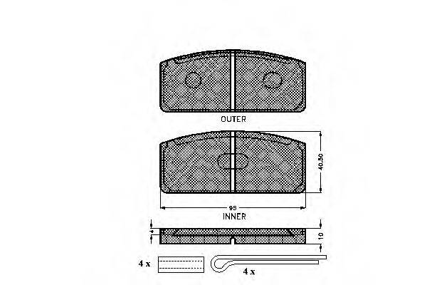 SPIDAN 20017 Комплект гальмівних колодок, дискове гальмо
