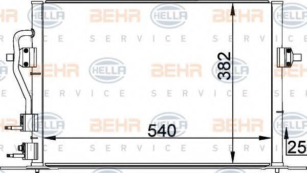 BEHR HELLA SERVICE 8FC351035581 Конденсатор, кондиціонер