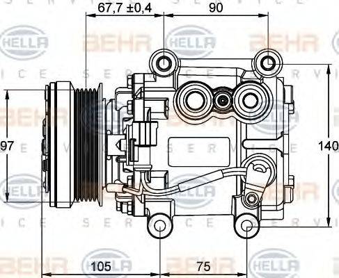 BEHR HELLA SERVICE 8FK 351 134-491