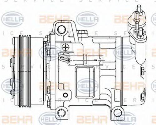 BEHR HELLA SERVICE 8FK351316051 Компресор, кондиціонер