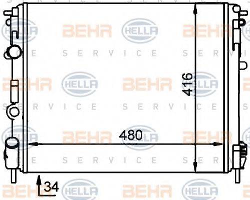 BEHR HELLA SERVICE 8MK 376 701-704