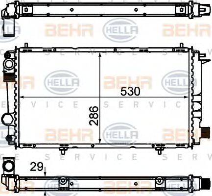 BEHR HELLA SERVICE 8MK376715441 Радіатор, охолодження двигуна