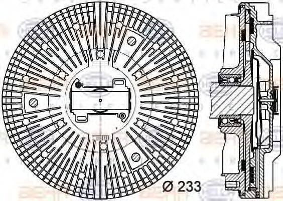 BEHR HELLA SERVICE 8MV376730101 Зчеплення, вентилятор радіатора