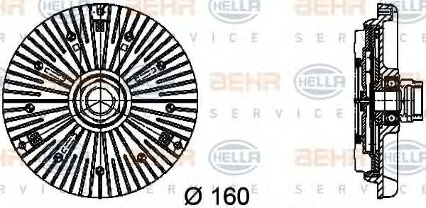 BEHR HELLA SERVICE 8MV376734451 Зчеплення, вентилятор радіатора