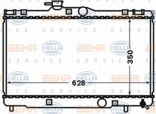 BEHR HELLA SERVICE 8MK376773561 Радіатор, охолодження двигуна