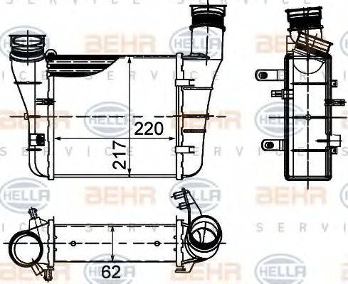 BEHR HELLA SERVICE 8ML376899121 Інтеркулер