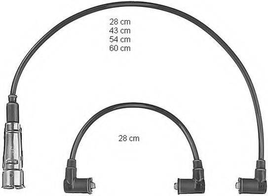 BERU ZE590 Комплект дротів запалювання