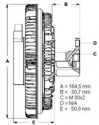 MERCEDES-BENZ A 437 500 00 22 Зчеплення, вентилятор радіатора