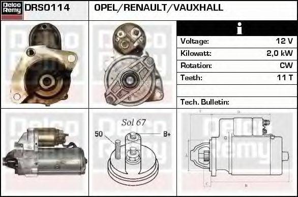 OPEL 911602 Стартер