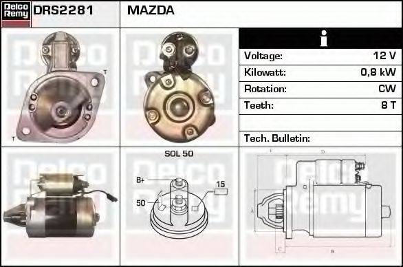 MAZDA 8218-18-400EX Стартер