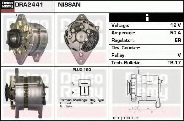 NISSAN 23100-H6205 Генератор