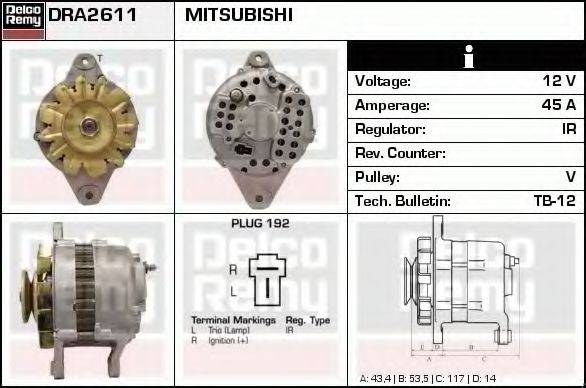 MITSUBISHI MD022568 Генератор