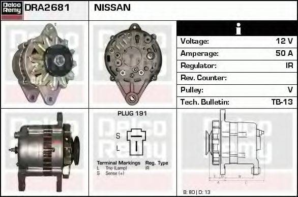 NISSAN 23100-Q4500L Генератор