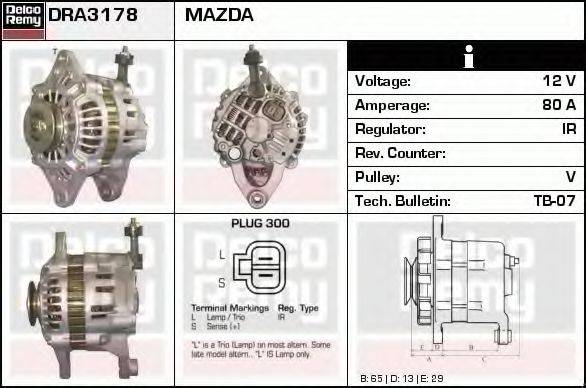 MAZDA N350-18-300A Генератор
