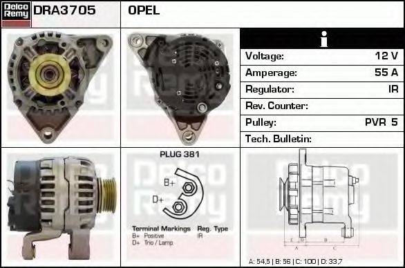 DELCO REMY DRA3705 Генератор