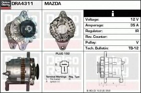 MAZDA D401-18-300XA Генератор