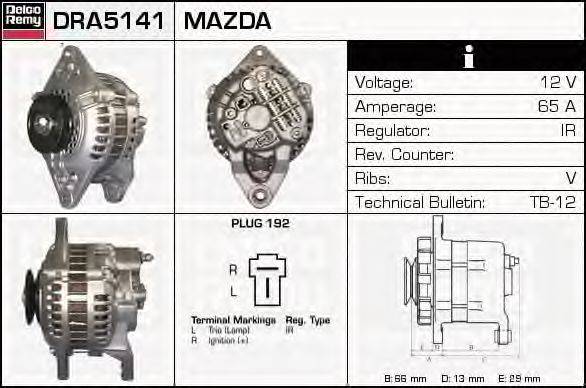 MAZDA F2F818300B Генератор