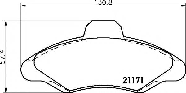 PAGID 21171 Комплект гальмівних колодок, дискове гальмо