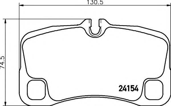 PORSCHE 99735294795 Комплект гальмівних колодок, дискове гальмо