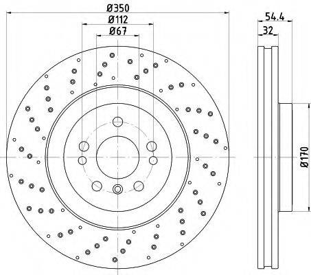 MERCEDES-BENZ A 166 421 10 12 гальмівний диск