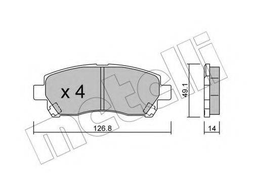 DAIHATSU 0449187Z01001 Комплект гальмівних колодок, дискове гальмо