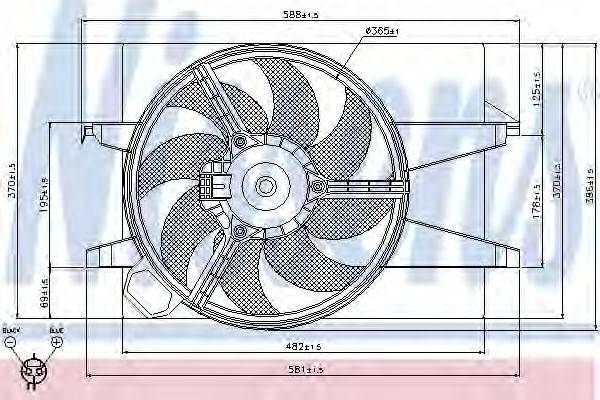 FORD Y402-15-025 B Вентилятор, охолодження двигуна